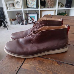 Ugg shoes boots brown tan leather men's size 15